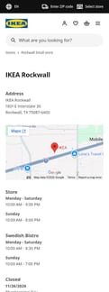 Ikea landing page mobile screenshot
