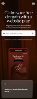 Squarespace landing page mobile screenshot