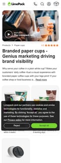 Limepack landing page mobile screenshot