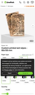 Limepack landing page mobile screenshot