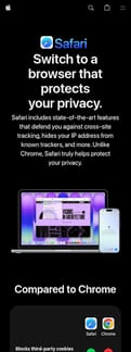 Apple landing page mobile screenshot