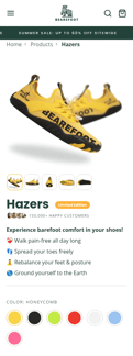 Bearefoot landing page mobile screenshot