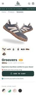Bearefoot landing page mobile screenshot