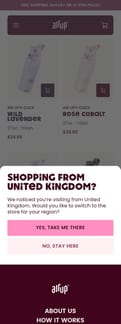 Air Up landing page mobile screenshot