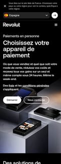 Revolut landing page mobile screenshot
