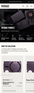 Ridge landing page mobile screenshot