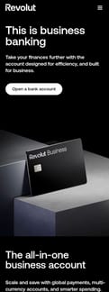 Revolut landing page mobile screenshot