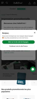 Helloprint landing page mobile screenshot
