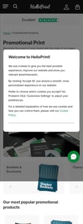 Helloprint landing page mobile screenshot