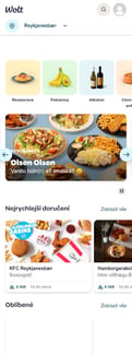Wolt landing page mobile screenshot