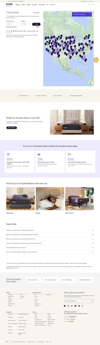 Purple landing page desktop screenshot
