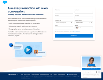 Salesforce landing page desktop screenshot