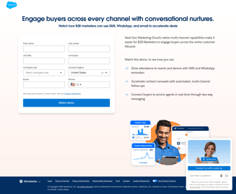 Salesforce landing page desktop screenshot