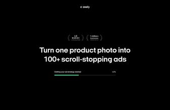 Zeely landing page desktop screenshot
