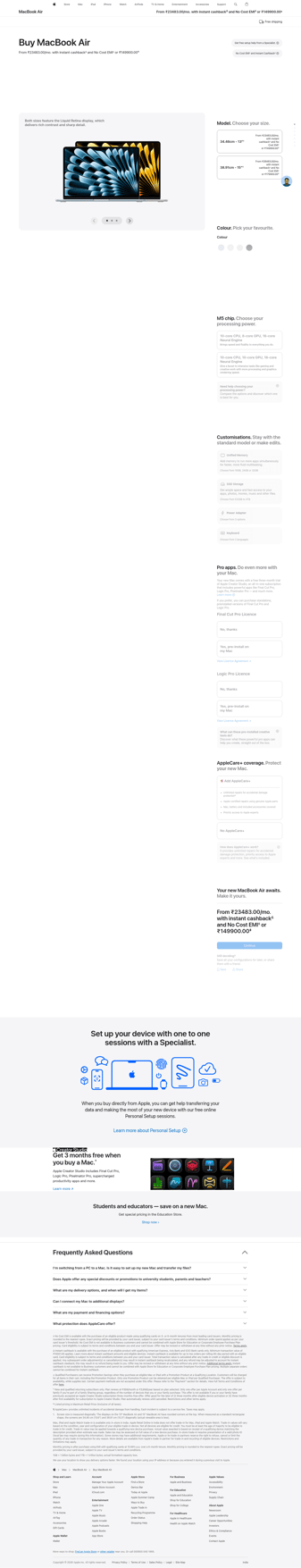 Apple landing page desktop screenshot