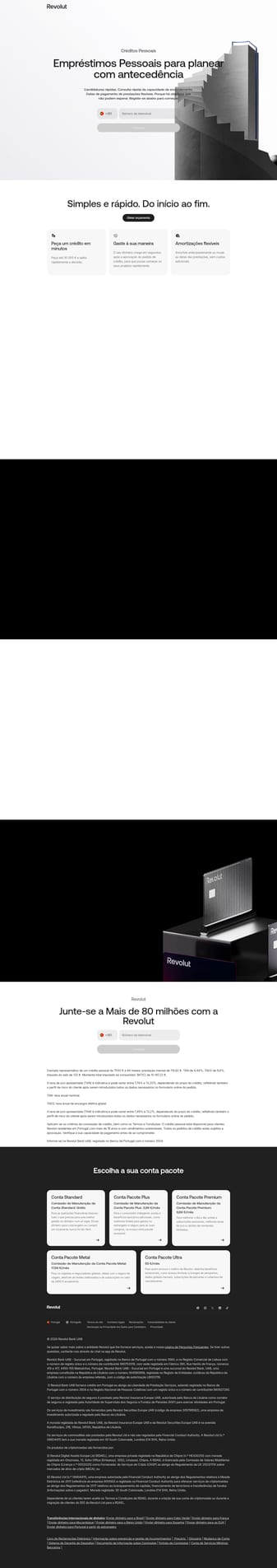 Revolut landing page desktop screenshot