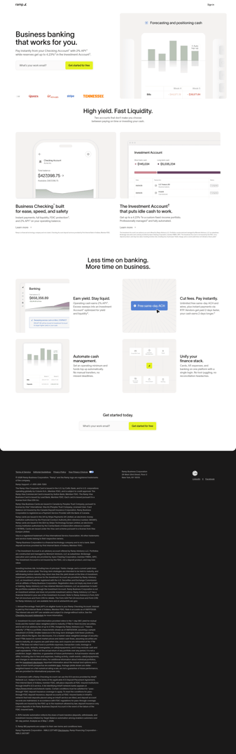 Ramp landing page desktop screenshot