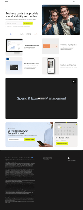 Ramp landing page desktop screenshot