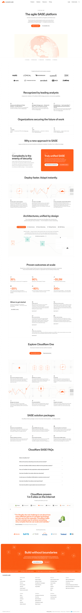 Cloudflare landing page desktop screenshot