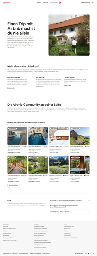 Airbnb landing page desktop screenshot