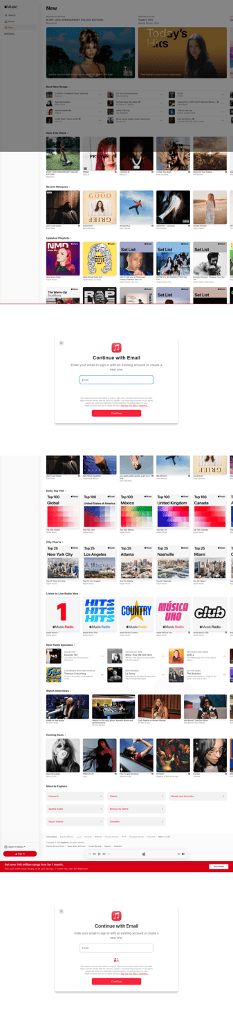 Apple landing page desktop screenshot