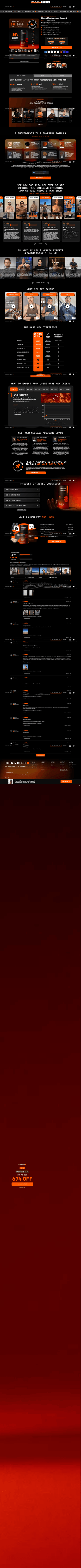Mars Men landing page desktop screenshot