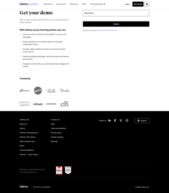 Udemy landing page desktop screenshot