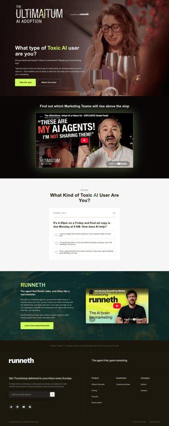 Motion landing page desktop screenshot
