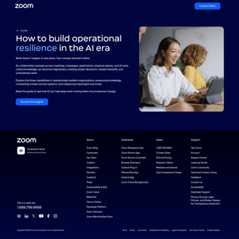 Zoom landing page desktop screenshot