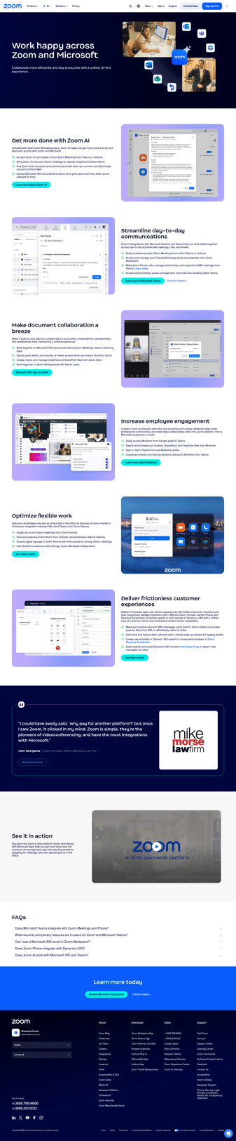 Zoom landing page desktop screenshot