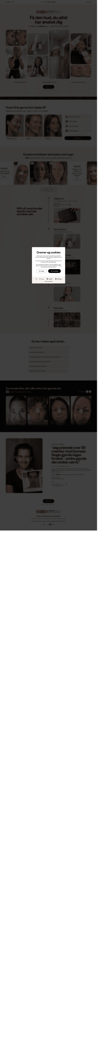 Danish Skin Care landing page desktop screenshot