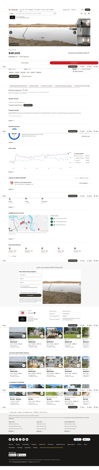 Realtor.com landing page desktop screenshot