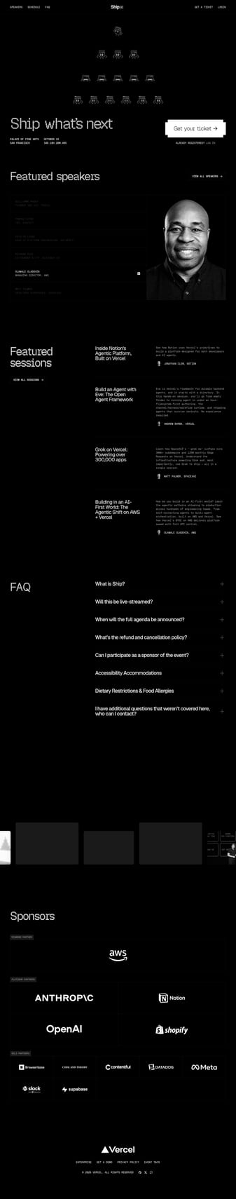Vercel landing page desktop screenshot
