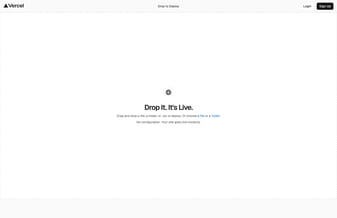 Vercel landing page desktop screenshot