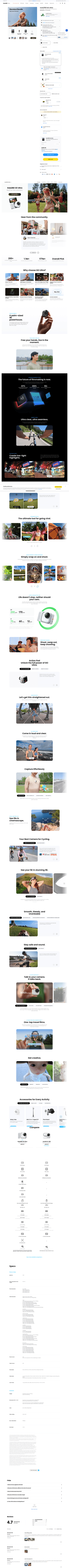 Insta360 landing page desktop screenshot
