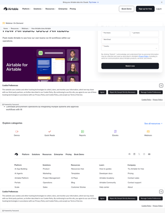 Airtable landing page desktop screenshot