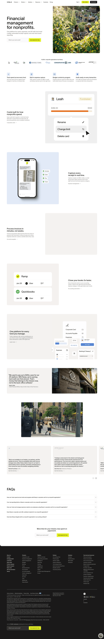 Ramp landing page desktop screenshot