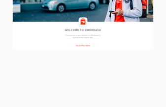 DoorDash landing page desktop screenshot