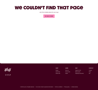 Air Up landing page desktop screenshot