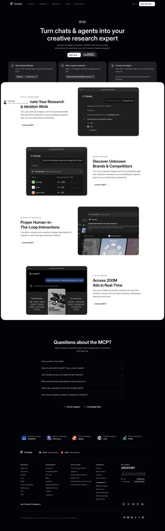 Foreplay.co landing page desktop screenshot