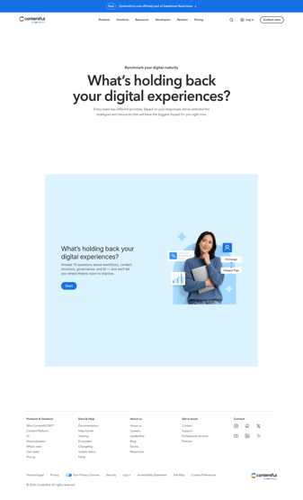 Contentful landing page desktop screenshot