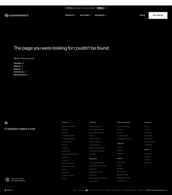 Squarespace landing page desktop screenshot