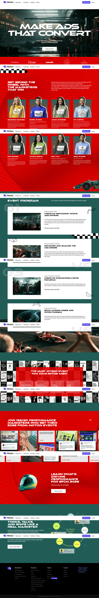 Motion landing page desktop screenshot