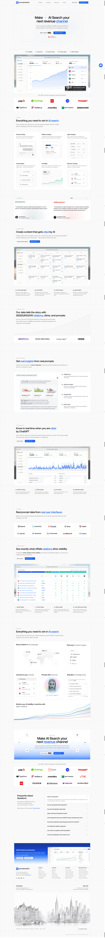Promptwatch landing page desktop screenshot