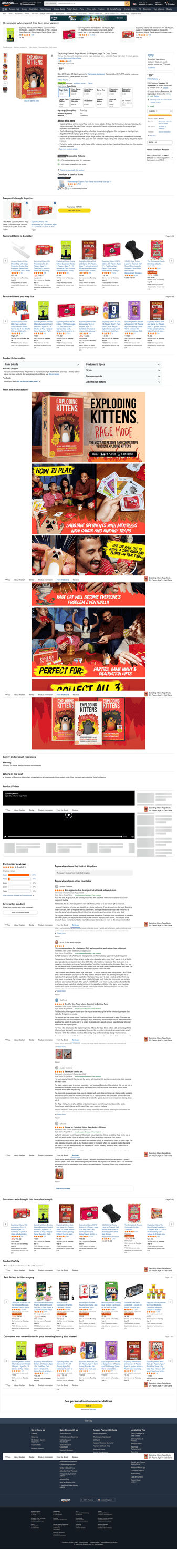 Exploding Kittens landing page desktop screenshot