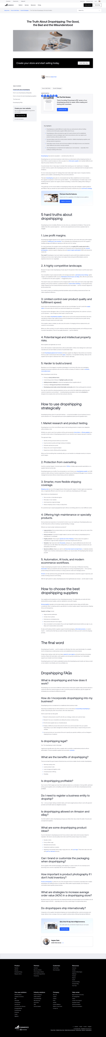 Bigcommerce landing page desktop screenshot