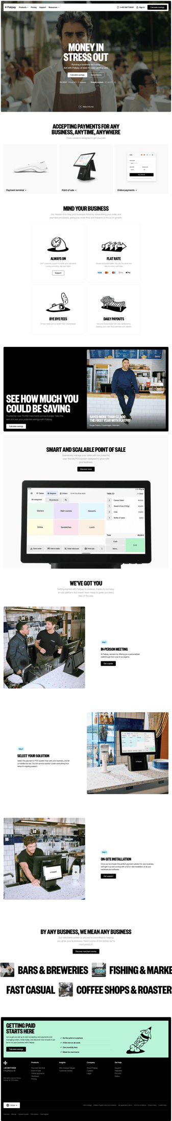 Flatpay landing page desktop screenshot