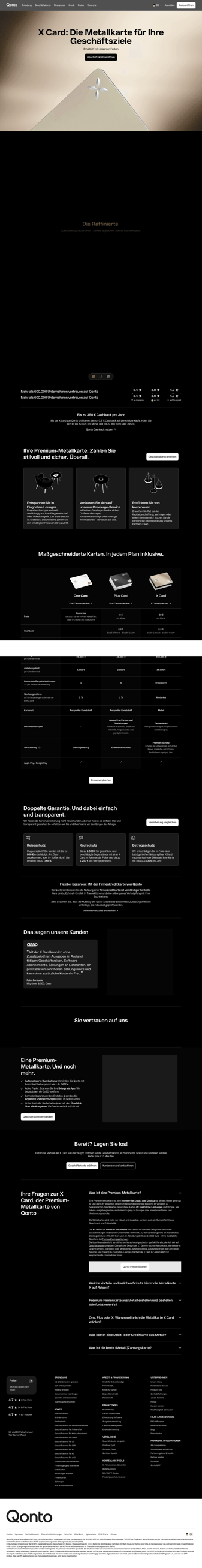 Qonto landing page desktop screenshot