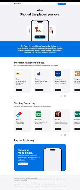 Apple landing page desktop screenshot