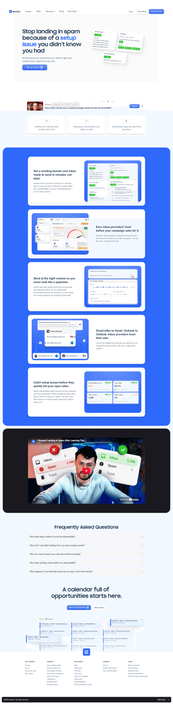 lemlist landing page desktop screenshot